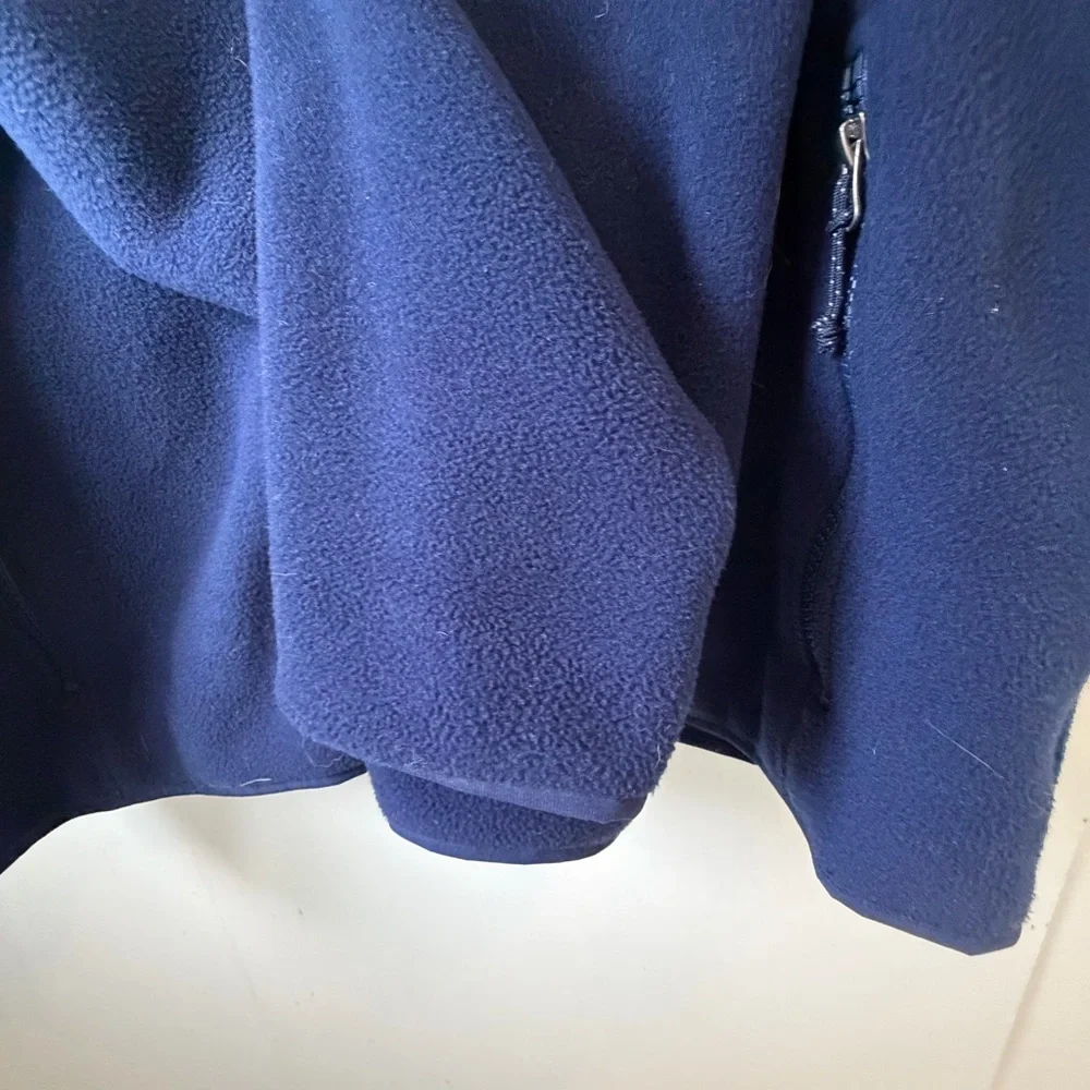 L.L.Bean Navy Full Zip Fleece Jacket XL Outdoor Cozy Core - Picture 5 of 8